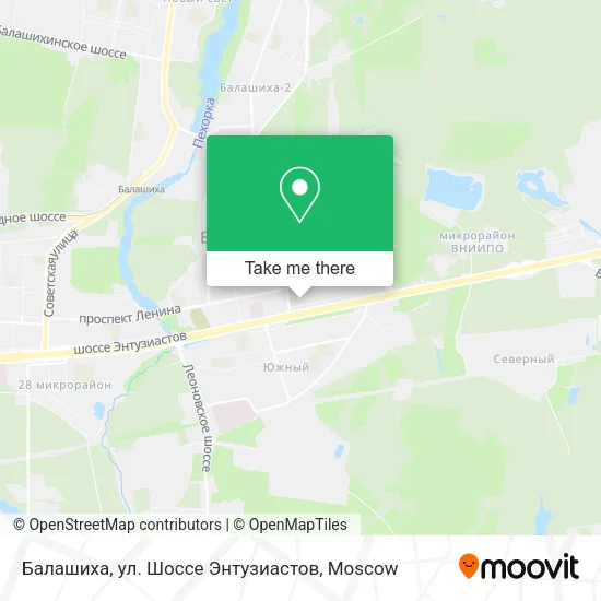 Балашиха, ул. Шоссе Энтузиастов map