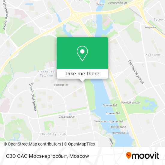 СЗО ОАО Мосэнергосбыт map