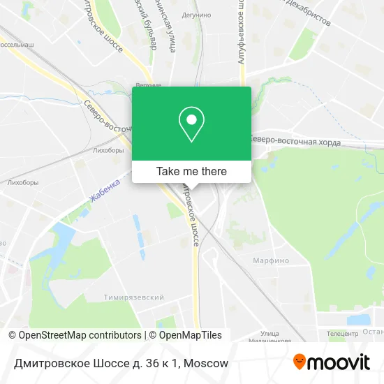 Дмитровское Шоссе д. 36 к 1 map