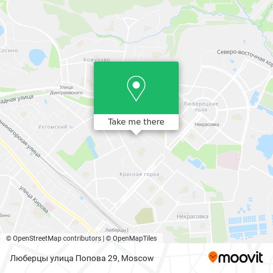 Люберцы улица Попова 29 map