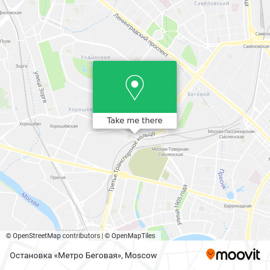 Остановка «Метро Беговая» map