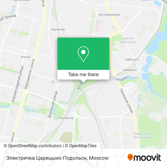 Электричка Царицыно-Подольск map