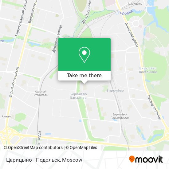 Царицыно - Подольск map