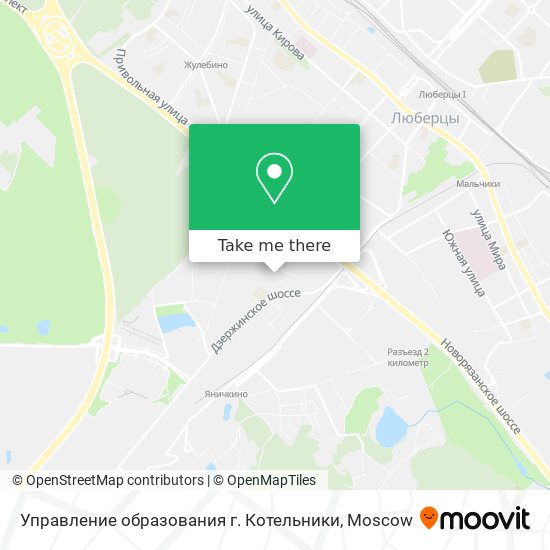 Управление образования г. Котельники map