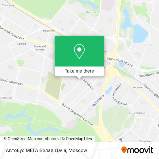 Автобус МЕГА Белая Дача map