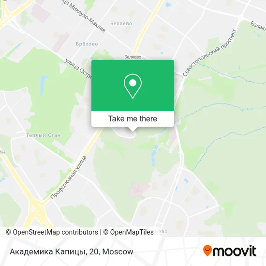 Академика Капицы, 20 map