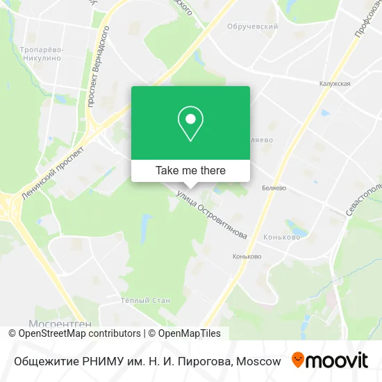 Общежитие РНИМУ им. Н. И. Пирогова map