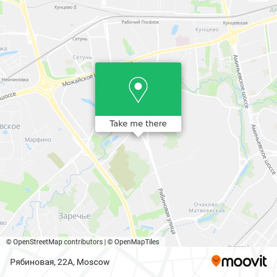 Рябиновая, 22А map
