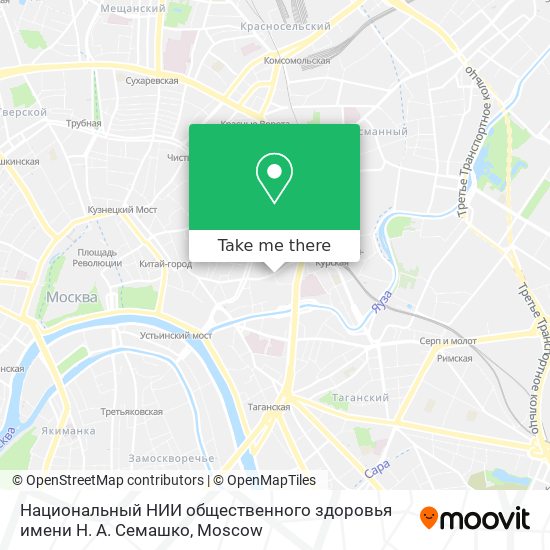 Национальный НИИ общественного здоровья имени Н. А. Семашко map