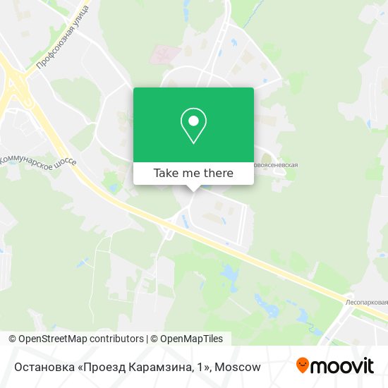 Остановка «Проезд Карамзина, 1» map