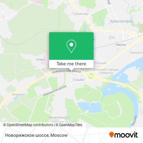 Новорижское шоссе map