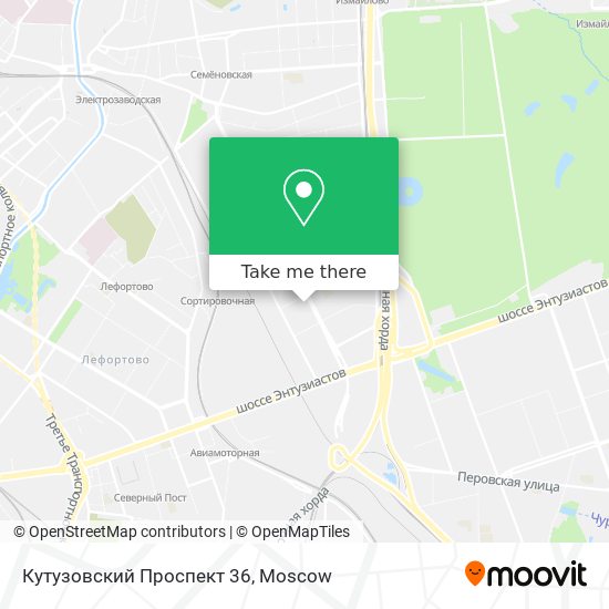 Кутузовский Проспект 36 map