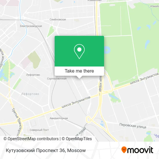 Кутузовский Проспект 36 map