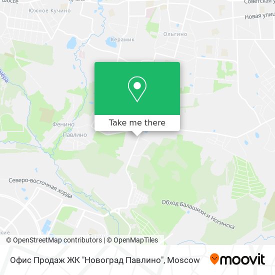 Офис Продаж ЖК "Новоград Павлино" map