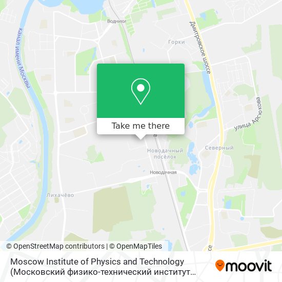 Moscow Institute of Physics and Technology (Московский физико-технический институт (МФТИ)) map