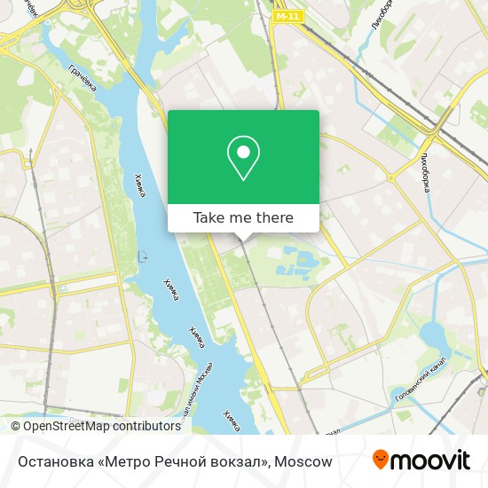 Остановка «Метро Речной вокзал» map