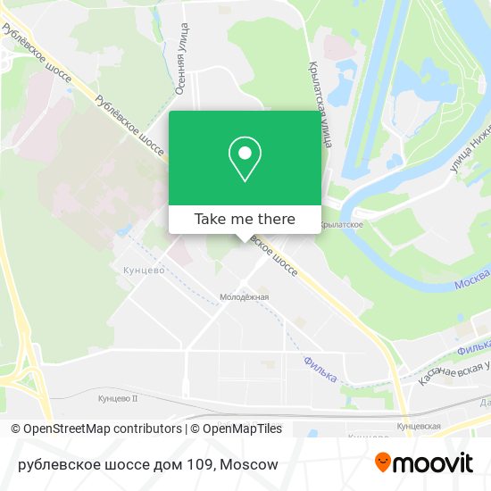 рублевское шоссе дом 109 map