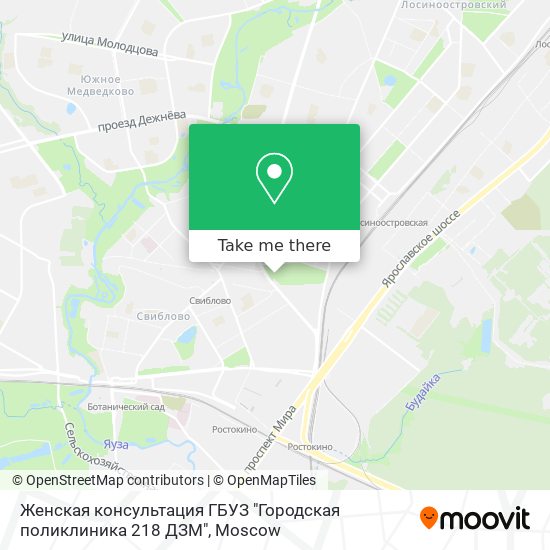 Женская консультация ГБУЗ "Городская поликлиника 218 ДЗМ" map