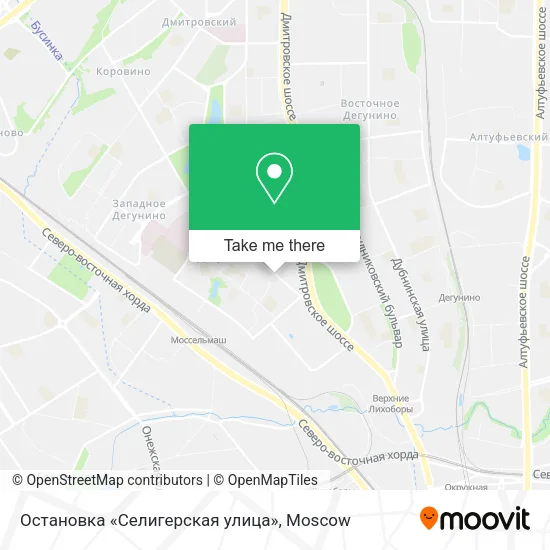 Остановка «Селигерская улица» map