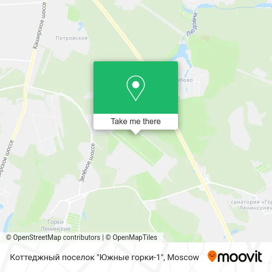 Коттеджный поселок "Южные горки-1" map