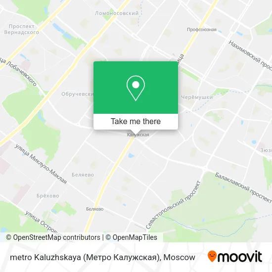 metro Kaluzhskaya (Метро Калужская) map