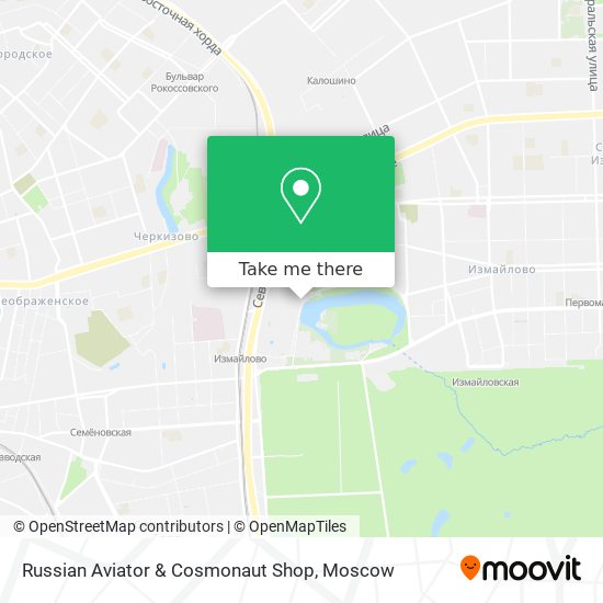 Russian Aviator & Cosmonaut Shop map