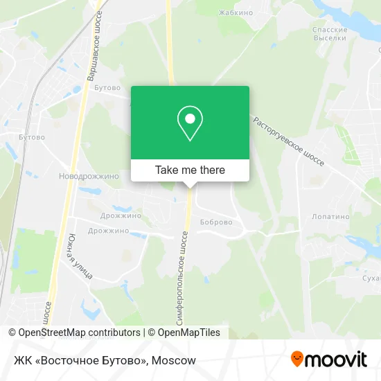 ЖК «Восточное Бутово» map