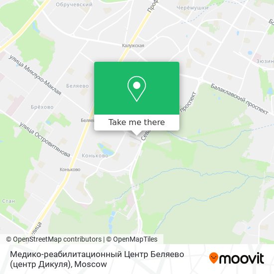 Медико-реабилитационный Центр Беляево (центр Дикуля) map