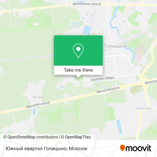 Южный квартал Голицыно map