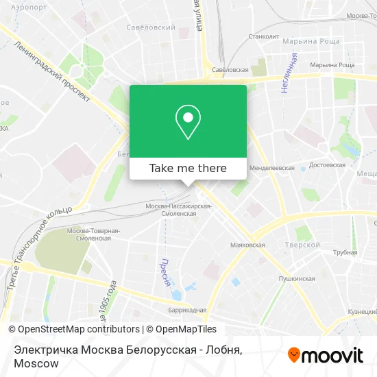 Электричка Москва Белорусская - Лобня map