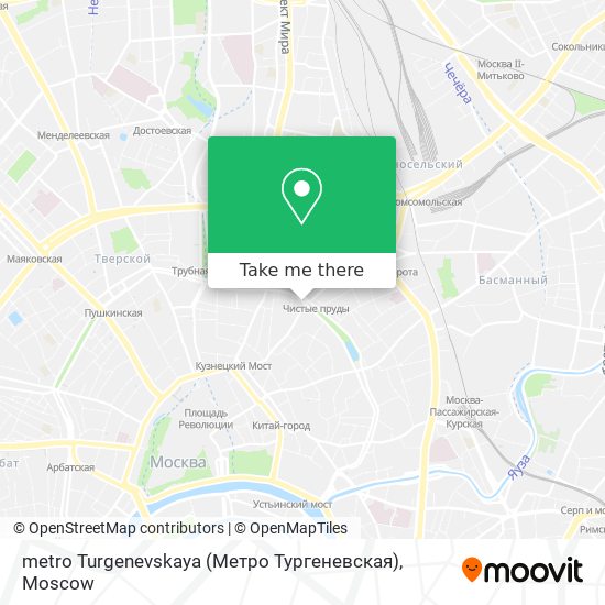 metro Turgenevskaya (Метро Тургеневская) map