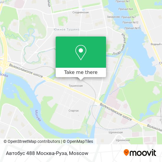 Автобус 488 Москва-Руза map