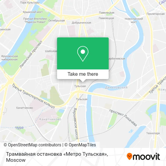 Трамвайная остановка «Метро Тульская» map