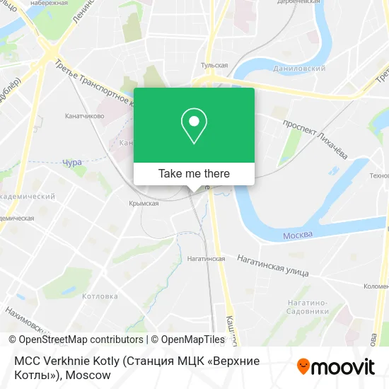 MCC Verkhnie Kotly (Станция МЦК «Верхние Котлы») map