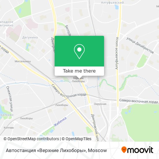 Автостанция «Верхние Лихоборы» map