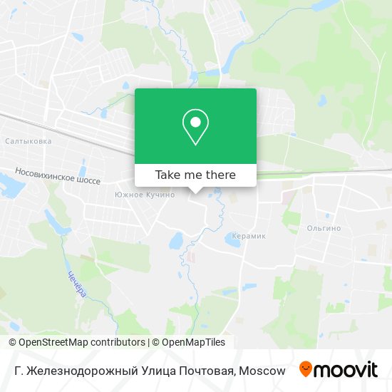 Г. Железнодорожный Улица Почтовая map