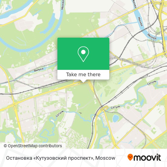 Остановка «Кутузовский проспект» map