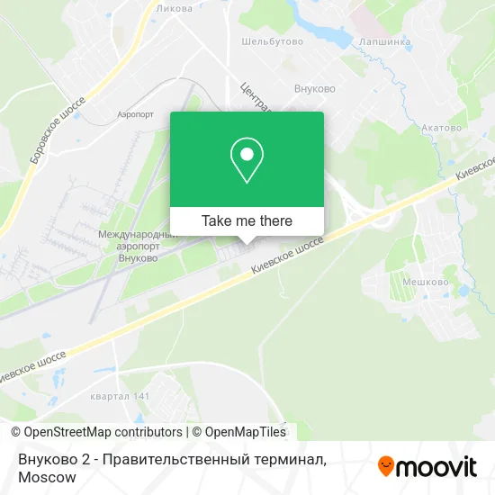 Внуково 2 - Правительственный терминал map