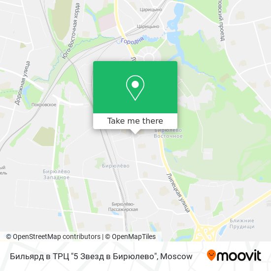 Бильярд в ТРЦ "5 Звезд в Бирюлево" map