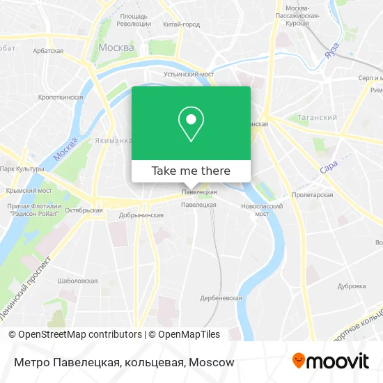 Метро Павелецкая, кольцевая map