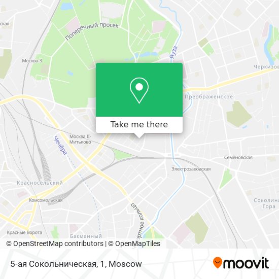5-ая Сокольническая, 1 map