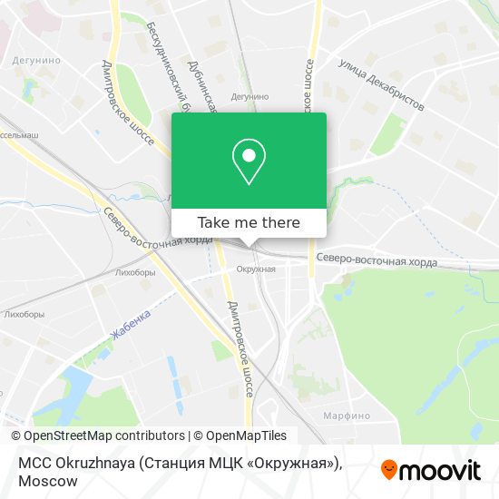 MCC Okruzhnaya (Станция МЦК «Окружная») map