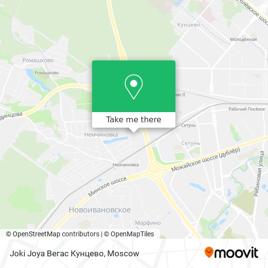 Joki Joya Вегас Кунцево map