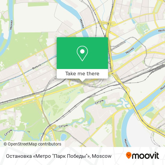 Остановка «Метро "Парк Победы"» map