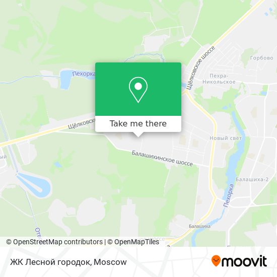 ЖК Лесной городок map