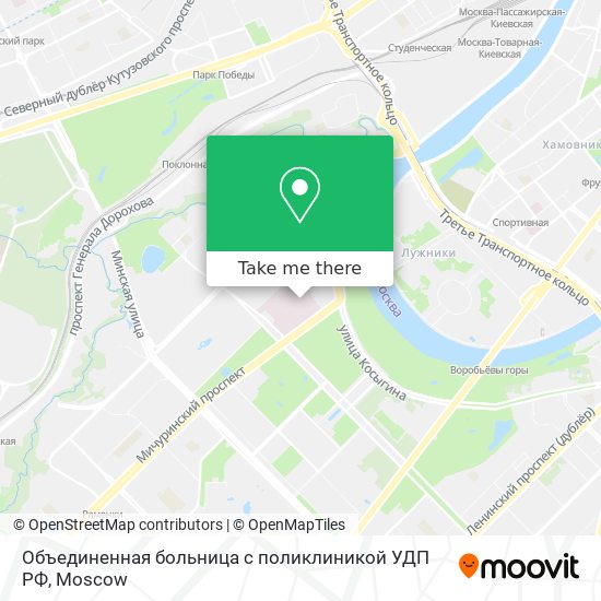 Объединенная больница с поликлиникой УДП РФ map