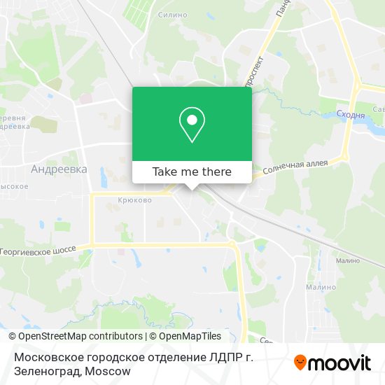 Московское городское отделение ЛДПР г. Зеленоград map