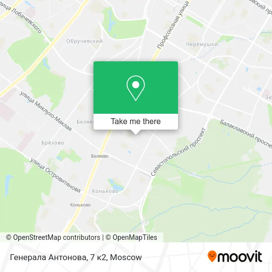 Генерала Антонова, 7 к2 map
