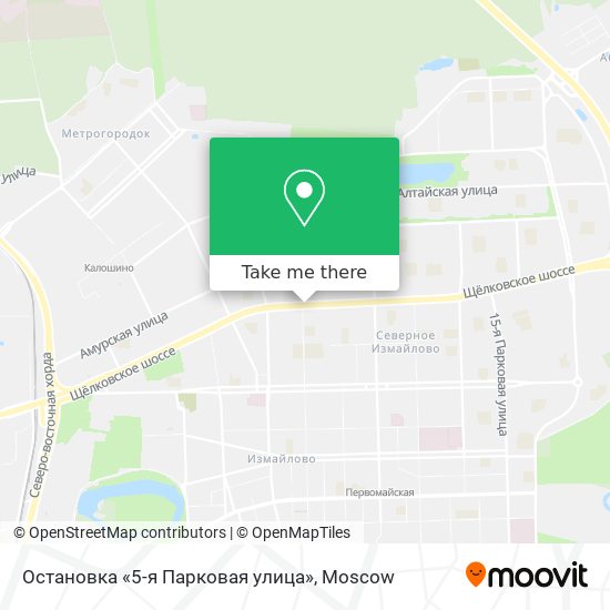 Остановка «5-я Парковая улица» map