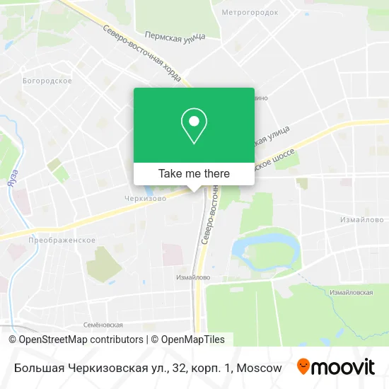 Большая Черкизовская ул., 32, корп. 1 map